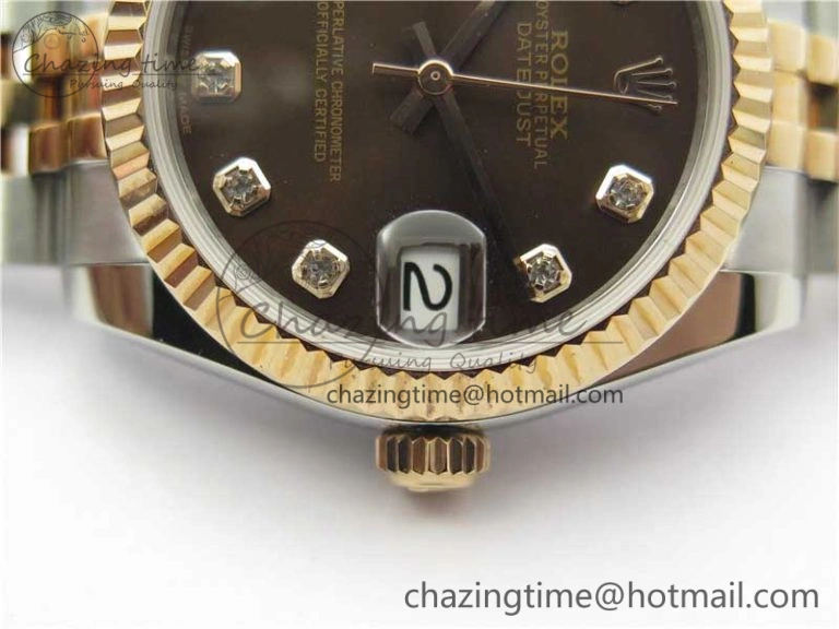 Datejust 31mm 178274 SS RG GSF Best Edition Brown Crystal Markers Dial on SS RG Jubilee Bracelet SEIKO NH05A MultiPurpose 10491
