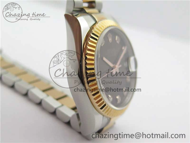 Datejust 31mm 178274 SS RG GSF Best Edition Brown Crystal Markers Dial on SS RG President Bracelet SEIKO NH05A EasyMatch 3050