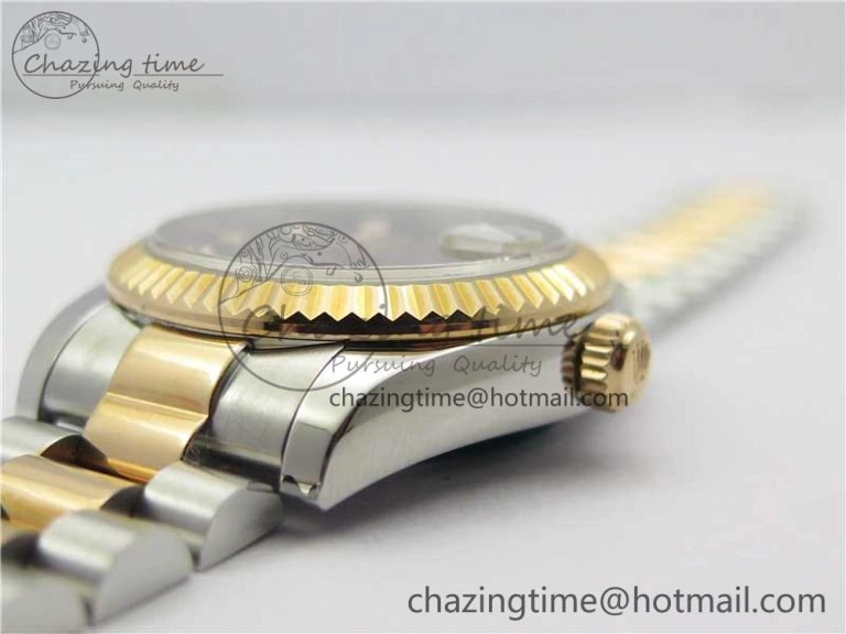 Datejust 31mm 178274 SS RG GSF Best Edition Brown Crystal Markers Dial on SS RG President Bracelet SEIKO NH05A EasyMatch 3050