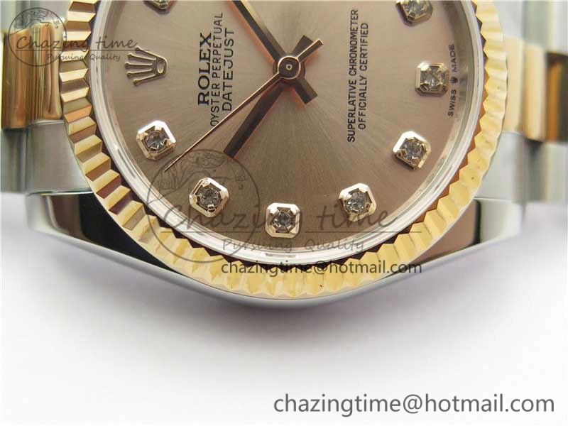 Datejust 31mm 178274 SS RG GSF Best Edition Pink Crystal Markers Dial on SS RG President Bracelet SEIKO NH05A OdorResistant 3052