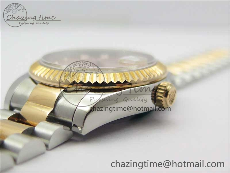 Datejust 31mm 178274 SS RG GSF Best Edition Pink Crystal Markers Dial on SS RG President Bracelet SEIKO NH05A OdorResistant 3052