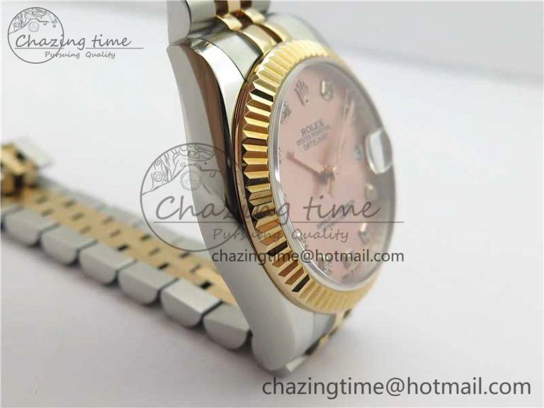 Datejust 31mm 178274 SS RG GSF Best Edition Pink MOP Crystal Markers Dial on SS RG Jubilee Bracelet SEIKO NH05A HighPerformance 3039