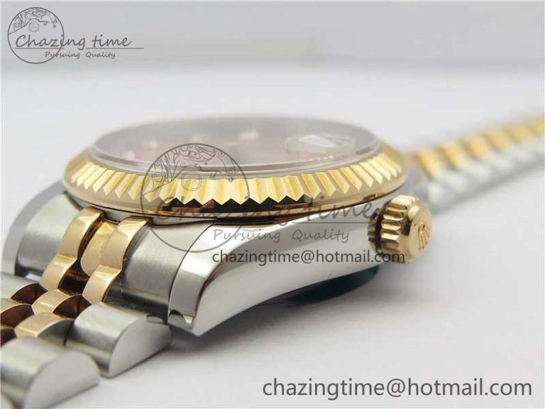 Datejust 31mm 178274 SS RG GSF Best Edition Pink MOP Crystal Markers Dial on SS RG Jubilee Bracelet SEIKO NH05A HighPerformance 3039