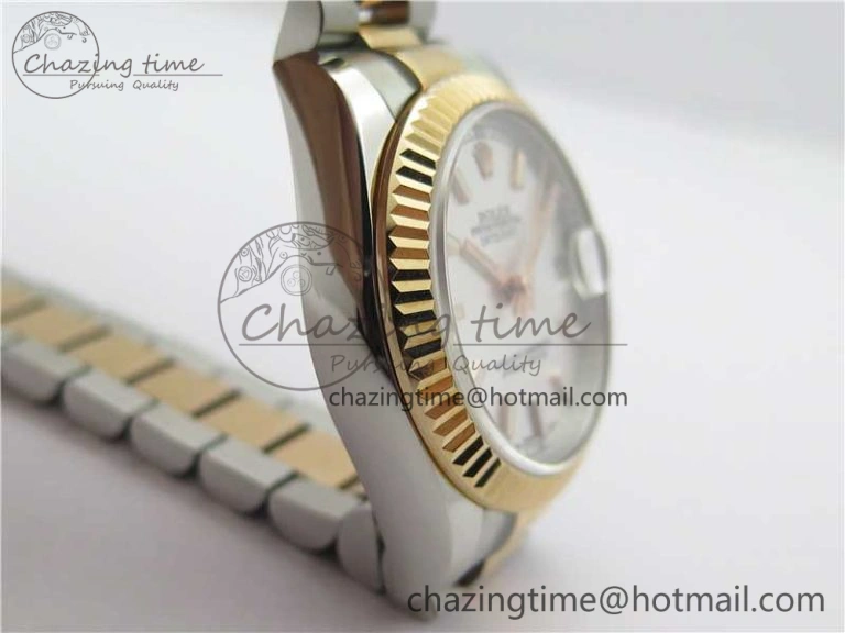 Chic Datejust 31mm 178274 SS RG GSF Best Edition Silver Stick Markers Dial on SS RG President Bracelet SEIKO NH05A 10503
