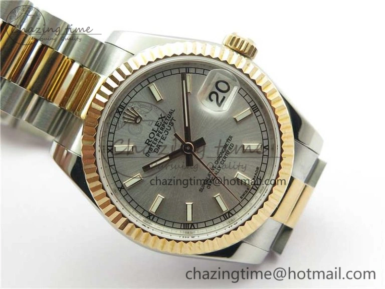 Chic Datejust 31mm 178274 SS RG GSF Best Edition Silver Stick Markers Dial on SS RG President Bracelet SEIKO NH05A 10503