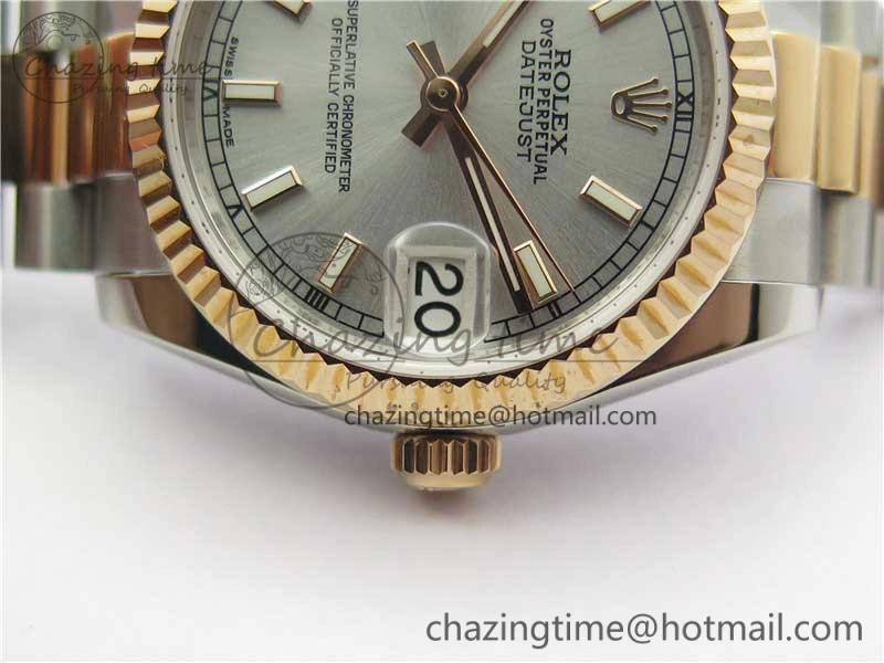 Chic Datejust 31mm 178274 SS RG GSF Best Edition Silver Stick Markers Dial on SS RG President Bracelet SEIKO NH05A 10503