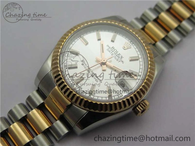 Chic Datejust 31mm 178274 SS RG GSF Best Edition Silver Stick Markers Dial on SS RG President Bracelet SEIKO NH05A 10503