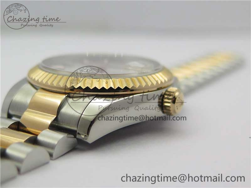 Chic Datejust 31mm 178274 SS RG GSF Best Edition Silver Stick Markers Dial on SS RG President Bracelet SEIKO NH05A 10503
