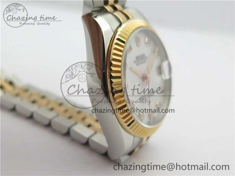 Soft Datejust 31mm 178274 SS RG GSF Best Edition White MOP Crystal Markers Dial on SS RG Jubilee Bracelet SEIKO NH05A 3040
