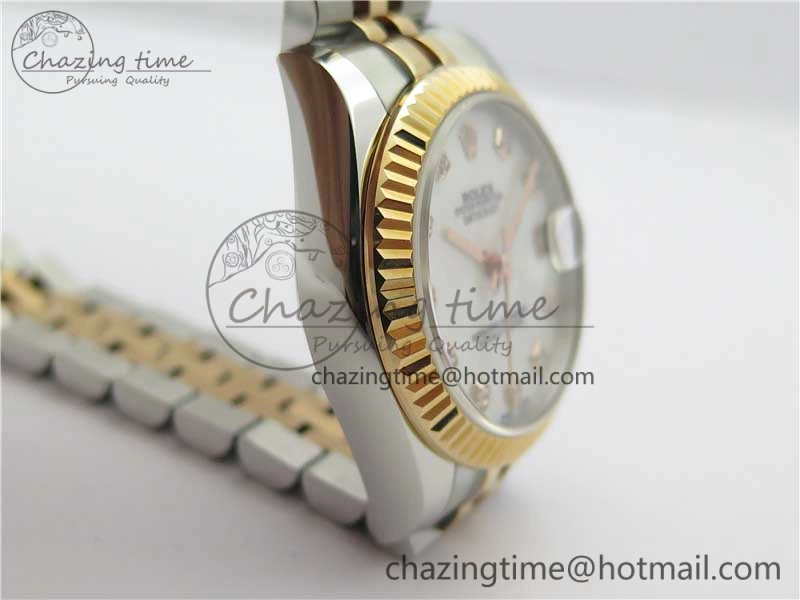 Soft Datejust 31mm 178274 SS RG GSF Best Edition White MOP Crystal Markers Dial on SS RG Jubilee Bracelet SEIKO NH05A 3040