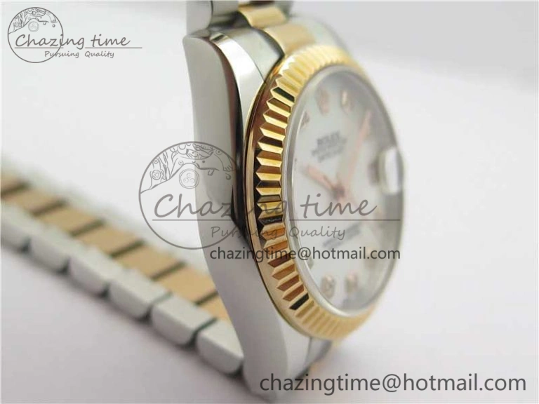 Datejust 31mm 178274 SS RG GSF Best Edition White MOP Crystal Markers Dial on SS RG President Bracelet SEIKO NH05A Neat 3053