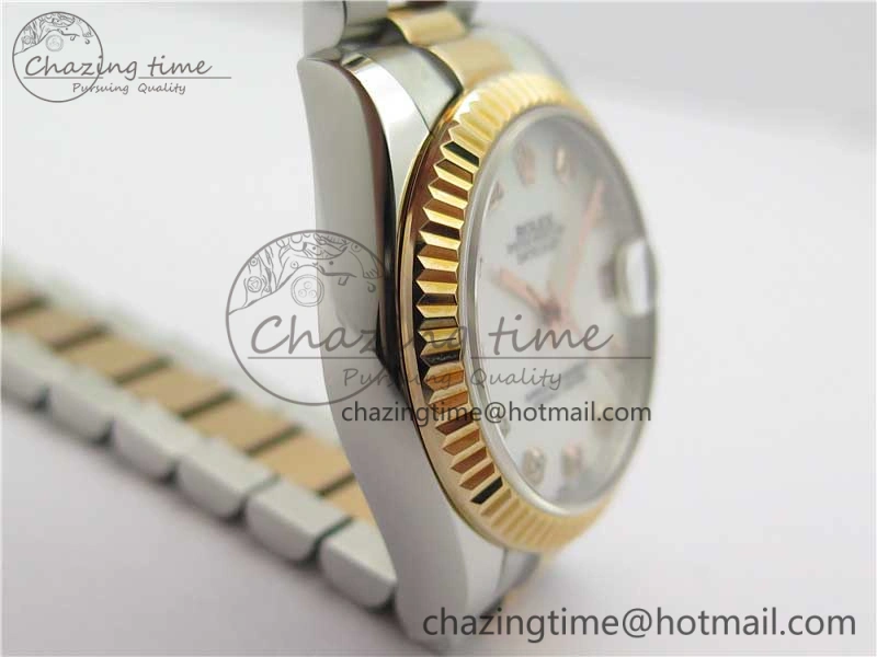 Datejust 31mm 178274 SS RG GSF Best Edition White MOP Crystal Markers Dial on SS RG President Bracelet SEIKO NH05A Neat 3053