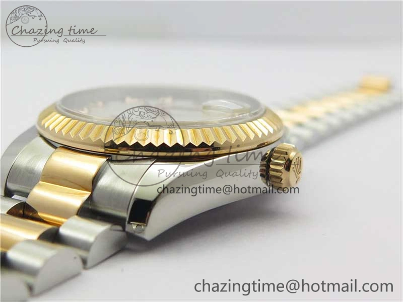 Datejust 31mm 178274 SS RG GSF Best Edition White MOP Crystal Markers Dial on SS RG President Bracelet SEIKO NH05A Neat 3053