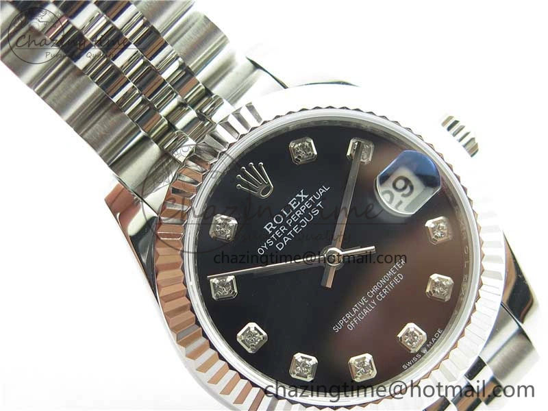 Datejust 31mm 278271 SS BP Maker Best Edition Black Crystal Dial on Jubilee Bracelet FastDry 2737
