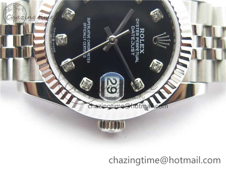 Datejust 31mm 278271 SS BP Maker Best Edition Black Crystal Dial on Jubilee Bracelet FastDry 2737