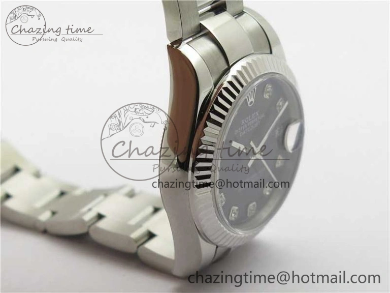 SunProtective Datejust 31mm 278271 SS BP Maker Best Edition Black Crystal Dial on Oyster Bracelet 2753
