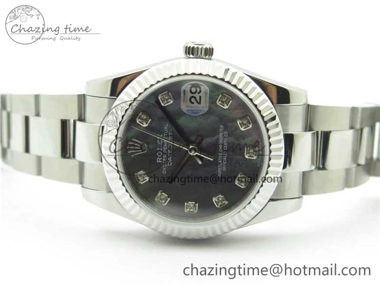 Datejust 31mm 278271 SS BP Maker Best Edition Black MOP Crystal Dial on Oyster Bracelet TimelessDesign 10423