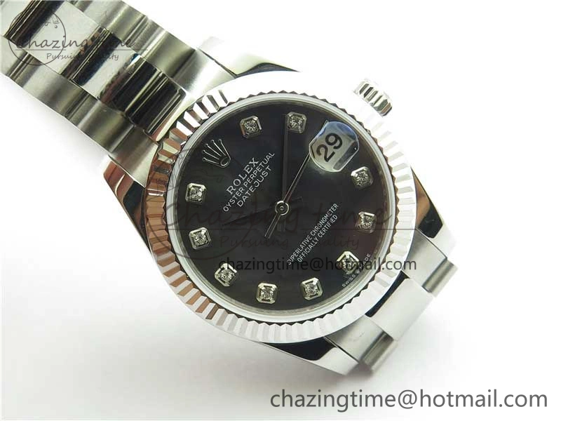 Datejust 31mm 278271 SS BP Maker Best Edition Black MOP Crystal Dial on Oyster Bracelet TimelessDesign 10423