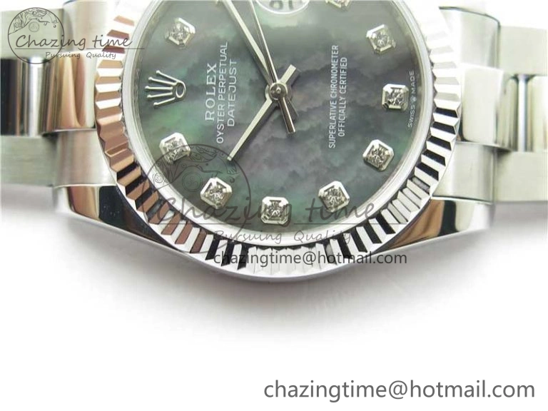 Datejust 31mm 278271 SS BP Maker Best Edition Black MOP Crystal Dial on Oyster Bracelet TimelessDesign 10423