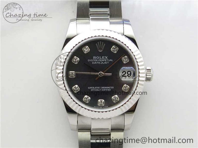 Datejust 31mm 278271 SS BP Maker Best Edition Black MOP Crystal Dial on Oyster Bracelet TimelessDesign 10423