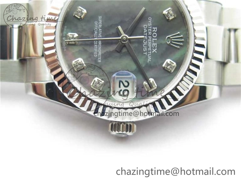Datejust 31mm 278271 SS BP Maker Best Edition Black MOP Crystal Dial on Oyster Bracelet TimelessDesign 10423