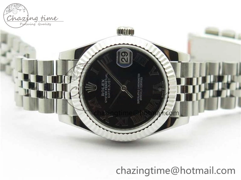 QuickDry Datejust 31mm 278271 SS BP Maker Best Edition Black Roman Dial on Jubilee Bracelet 10399