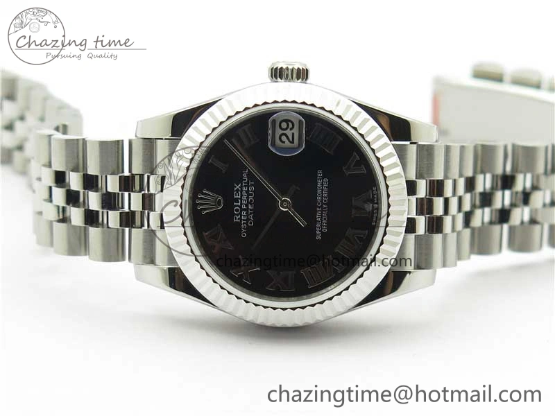 QuickDry Datejust 31mm 278271 SS BP Maker Best Edition Black Roman Dial on Jubilee Bracelet 10399