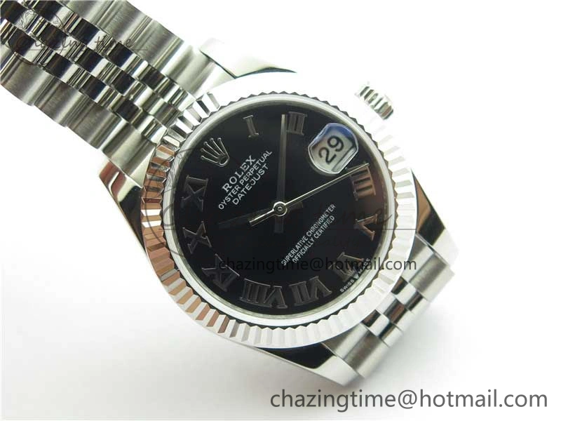 QuickDry Datejust 31mm 278271 SS BP Maker Best Edition Black Roman Dial on Jubilee Bracelet 10399