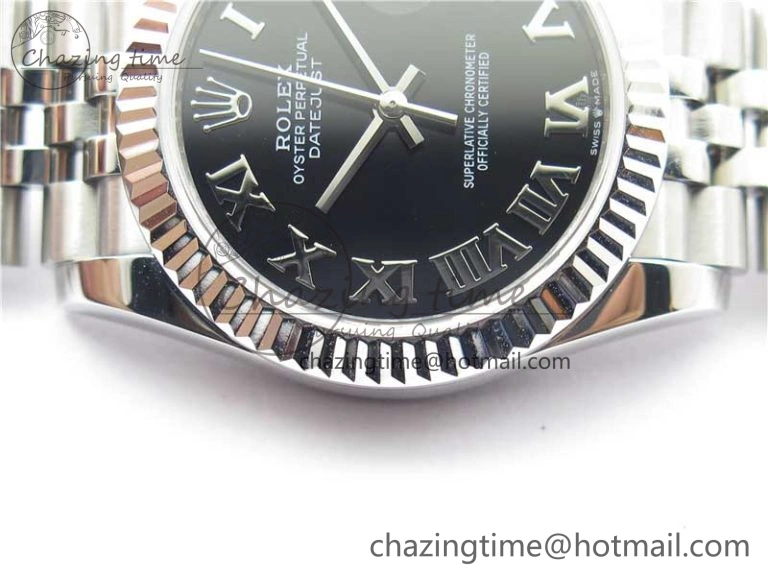 QuickDry Datejust 31mm 278271 SS BP Maker Best Edition Black Roman Dial on Jubilee Bracelet 10399