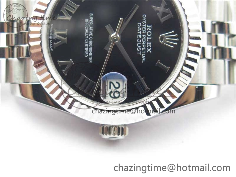 QuickDry Datejust 31mm 278271 SS BP Maker Best Edition Black Roman Dial on Jubilee Bracelet 10399