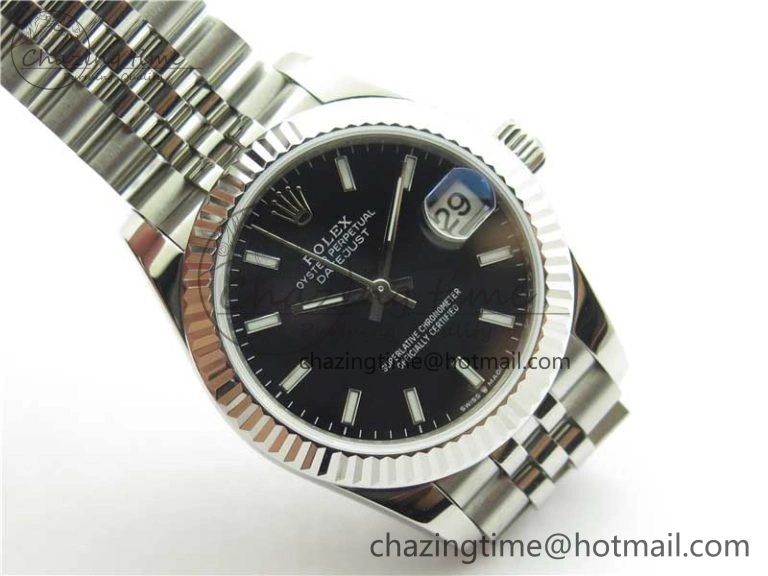 Neat Datejust 31mm 278271 SS BP Maker Best Edition Black Sticks Marker Dial on Jubilee Bracelet 10403