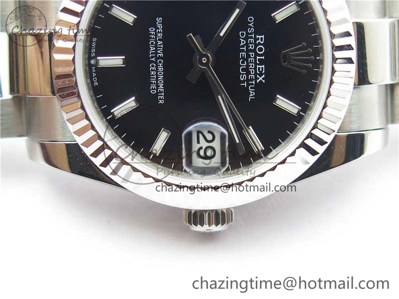 WaterResistant Datejust 31mm 278271 SS BP Maker Best Edition Black Sticks Marker Dial on Oyster Bracelet 2751