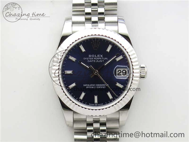 Datejust 31mm 278271 SS BP Maker Best Edition Blue Sticks Marker Dial on Jubilee Bracelet TravelReady 2743
