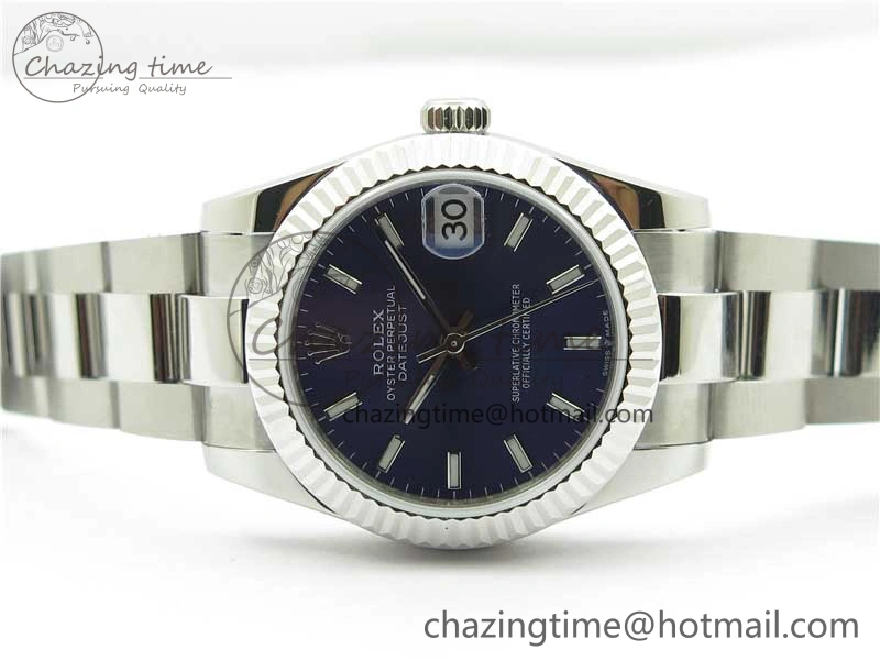 Cozy Datejust 31mm 278271 SS BP Maker Best Edition Blue Sticks Marker Dial on Oyster Bracelet 10417
