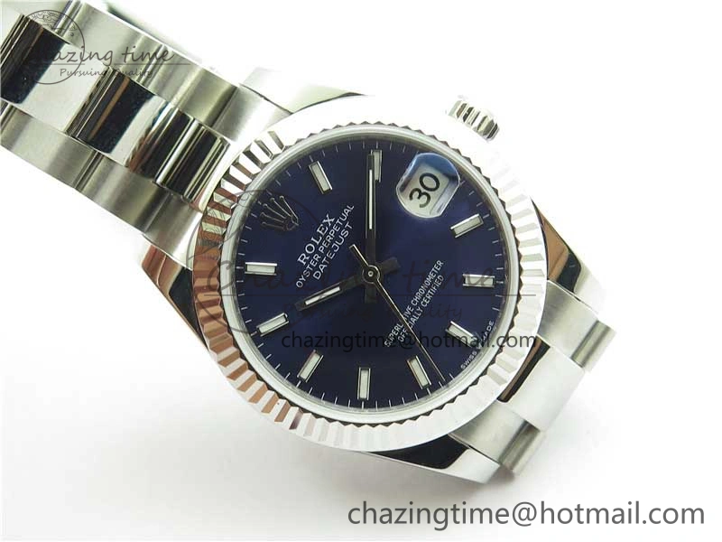 Cozy Datejust 31mm 278271 SS BP Maker Best Edition Blue Sticks Marker Dial on Oyster Bracelet 10417