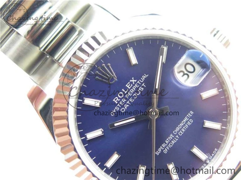 Cozy Datejust 31mm 278271 SS BP Maker Best Edition Blue Sticks Marker Dial on Oyster Bracelet 10417