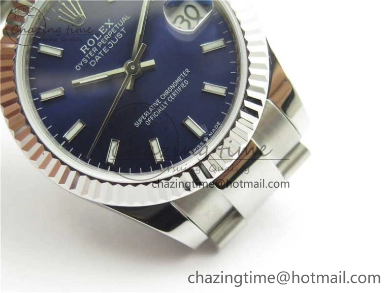 Cozy Datejust 31mm 278271 SS BP Maker Best Edition Blue Sticks Marker Dial on Oyster Bracelet 10417
