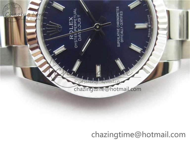 Cozy Datejust 31mm 278271 SS BP Maker Best Edition Blue Sticks Marker Dial on Oyster Bracelet 10417