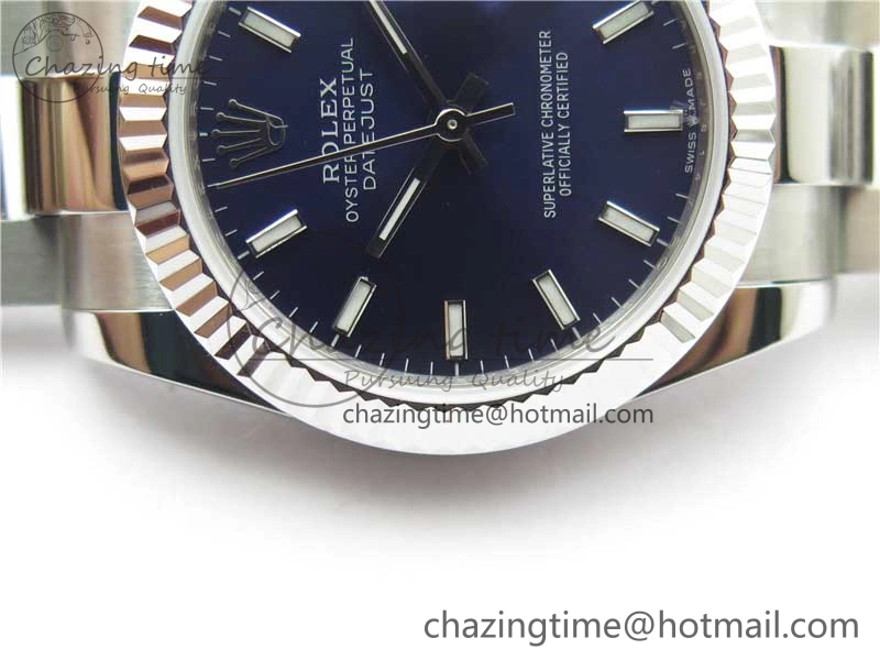 Cozy Datejust 31mm 278271 SS BP Maker Best Edition Blue Sticks Marker Dial on Oyster Bracelet 10417
