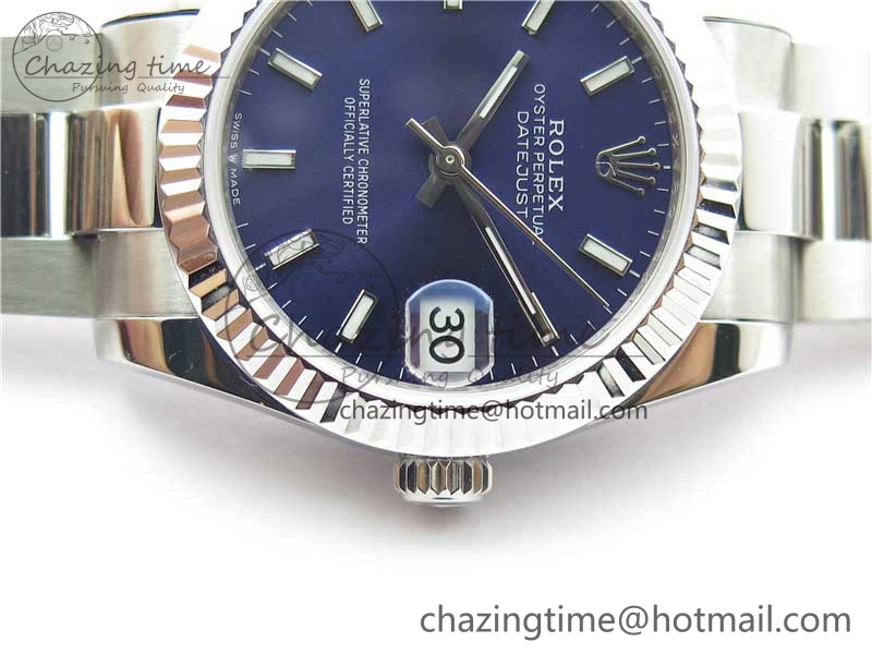 Cozy Datejust 31mm 278271 SS BP Maker Best Edition Blue Sticks Marker Dial on Oyster Bracelet 10417