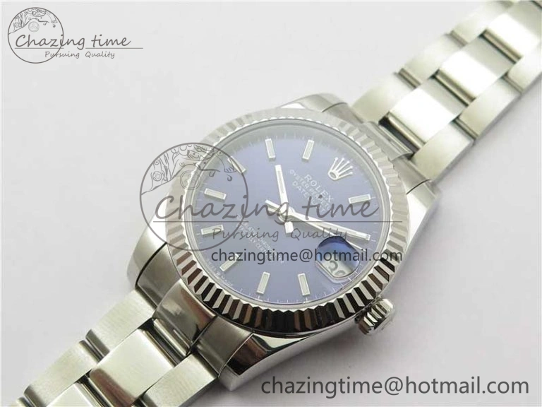 Cozy Datejust 31mm 278271 SS BP Maker Best Edition Blue Sticks Marker Dial on Oyster Bracelet 10417