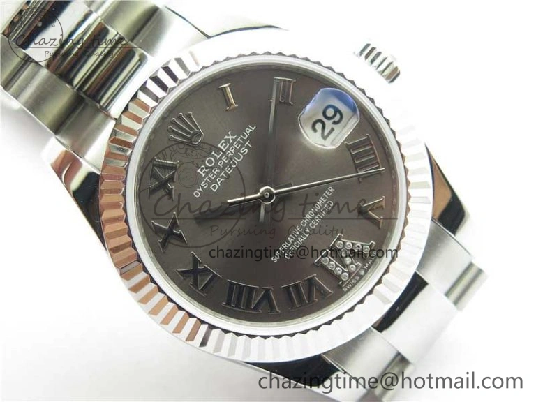 Unique Datejust 31mm 278271 SS BP Maker Best Edition Gray Roman Dial on Oyster Bracelet 10414