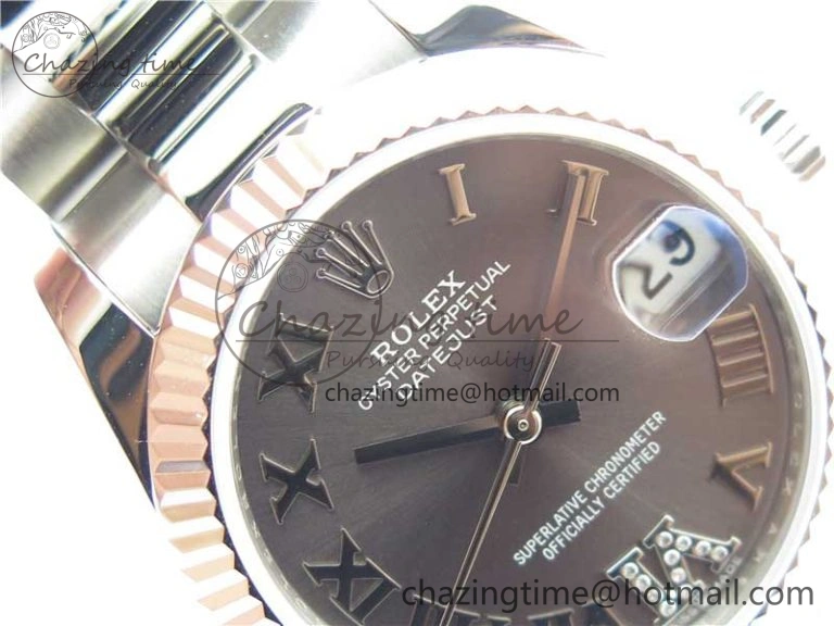 Unique Datejust 31mm 278271 SS BP Maker Best Edition Gray Roman Dial on Oyster Bracelet 10414