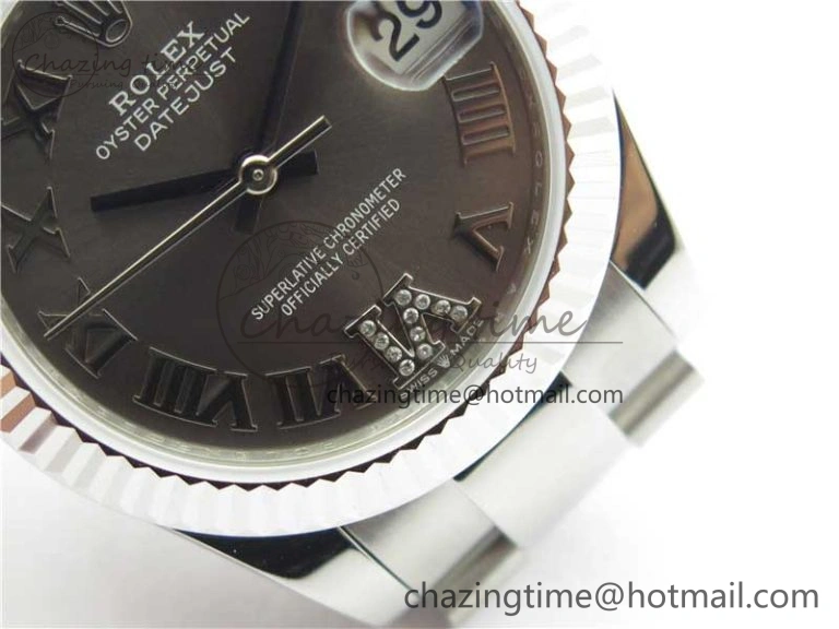 Unique Datejust 31mm 278271 SS BP Maker Best Edition Gray Roman Dial on Oyster Bracelet 10414