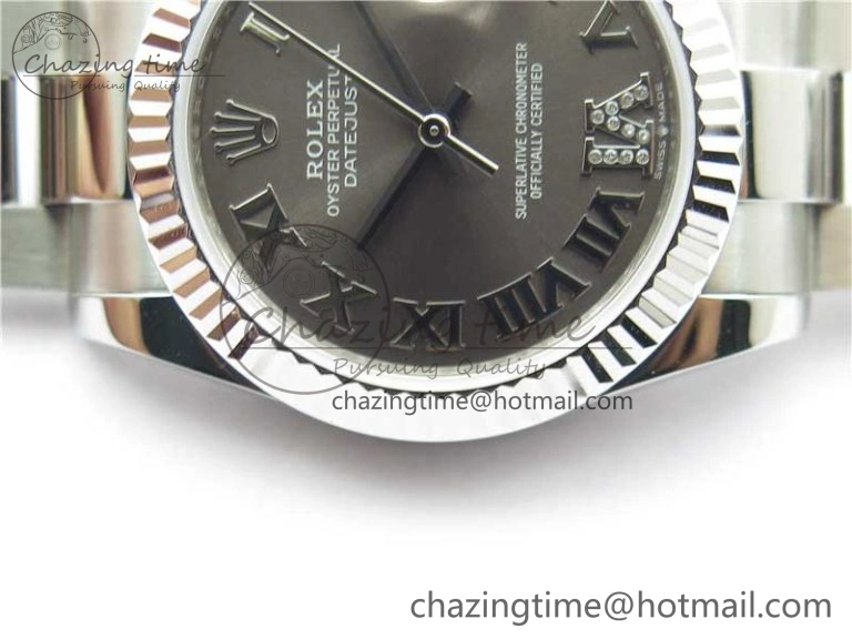 Unique Datejust 31mm 278271 SS BP Maker Best Edition Gray Roman Dial on Oyster Bracelet 10414