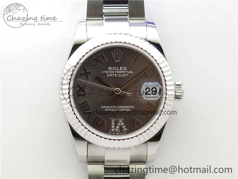 Unique Datejust 31mm 278271 SS BP Maker Best Edition Gray Roman Dial on Oyster Bracelet 10414