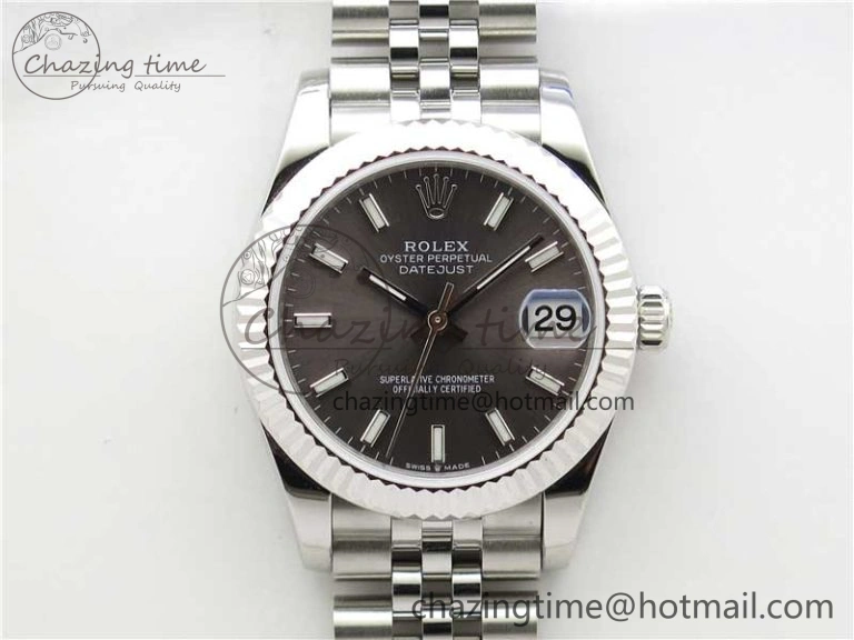 Datejust 31mm 278271 SS BP Maker Best Edition Gray Sticks Marker Dial on Jubilee Bracelet Practical 10398