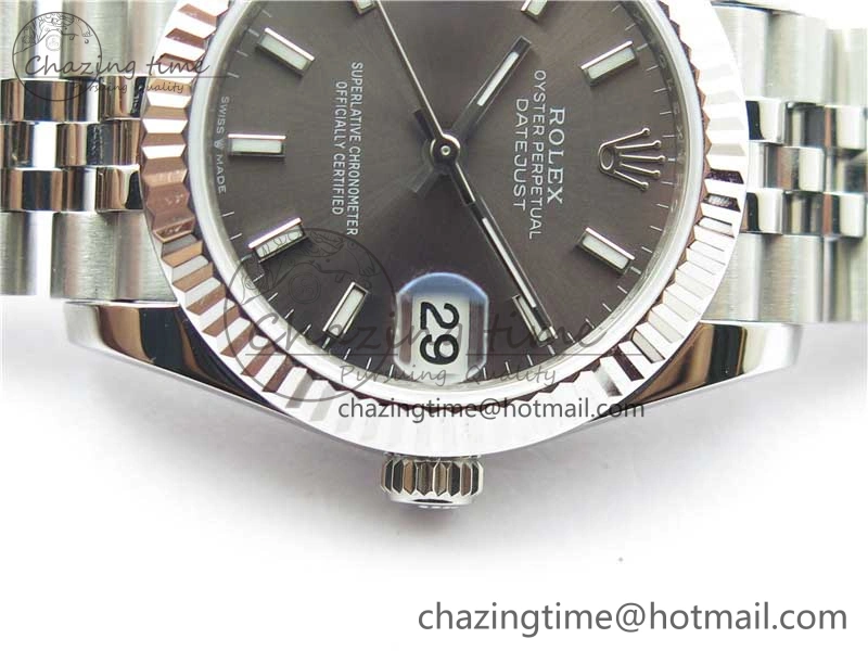 Datejust 31mm 278271 SS BP Maker Best Edition Gray Sticks Marker Dial on Jubilee Bracelet Practical 10398