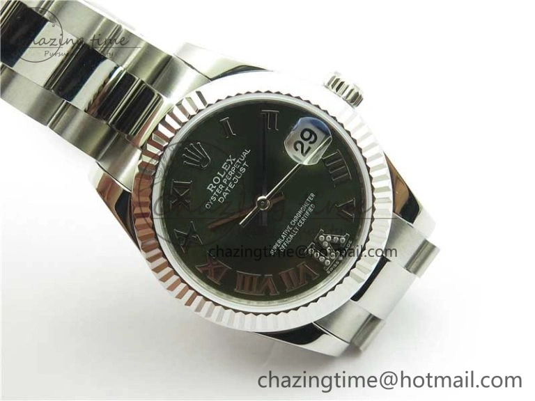 QuickDry Datejust 31mm 278271 SS BP Maker Best Edition Green Roman Dial on Oyster Bracelet 2749