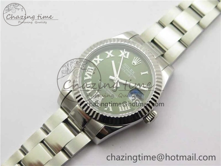 QuickDry Datejust 31mm 278271 SS BP Maker Best Edition Green Roman Dial on Oyster Bracelet 2749